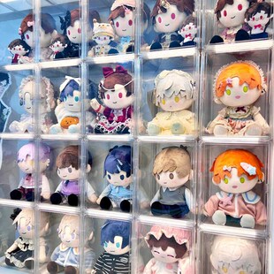 40cm棉花娃娃收纳盒透明防尘亚克力展示柜玩偶公仔展示盒玩具柜