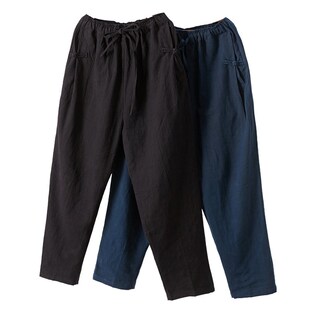 休闲 男式 裤 中国风亚麻长裤 2024春季 国风男裤 新款