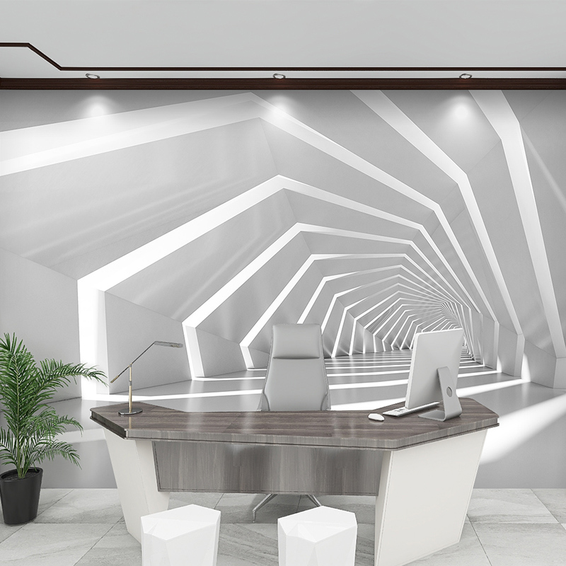 现代简约视觉空间显大壁纸延伸扩大背景墙餐厅客厅卧室办公室墙纸