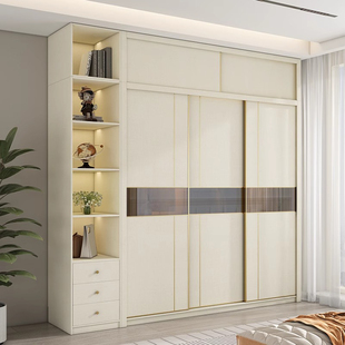 定制推拉门衣柜加高2.5/2.6/2.8/3米移滑门家用卧室大小户型衣橱