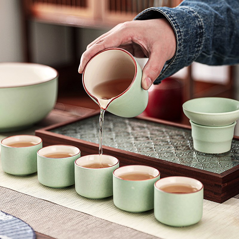 陶瓷公道杯茶海分茶器茶漏公杯大容量纱布过滤网功夫茶具配件单品