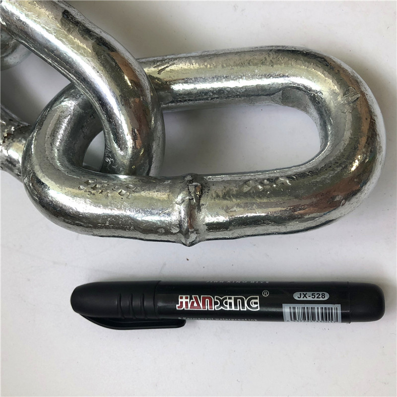 铁环链镀锌铁链防盗链牵引链负重锻炼铁链起重链条船用大铁链22mm