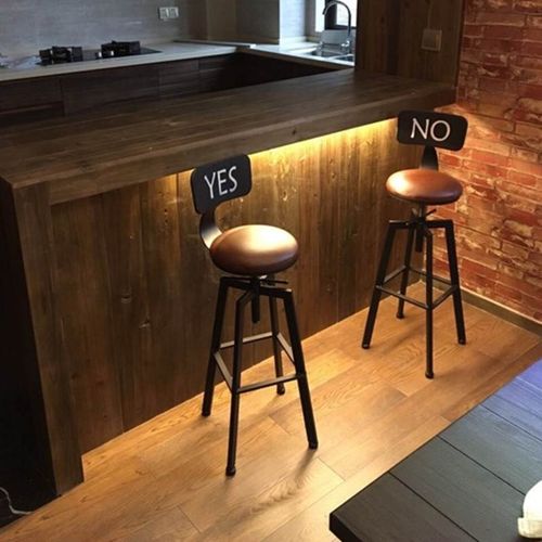 铁艺高吧台凳椅酒吧椅工业风旋转吧凳升降吧台椅实木高脚椅价