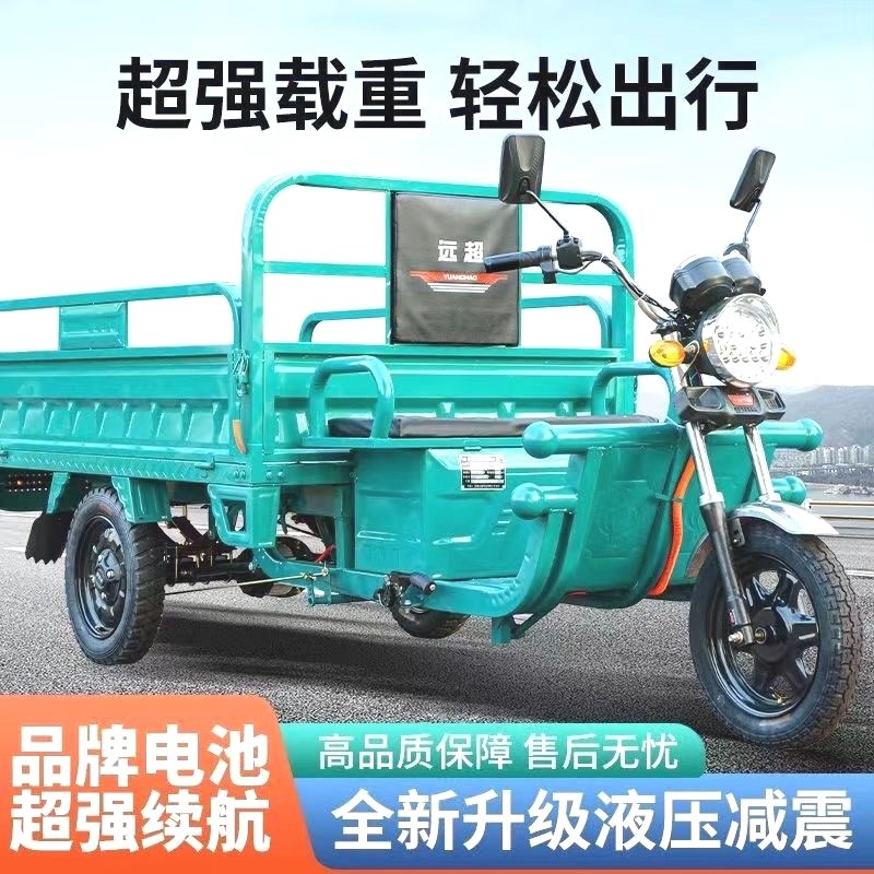 电动三轮车成人货运拉货快递爬坡山区农用摆U摊货加强载重王