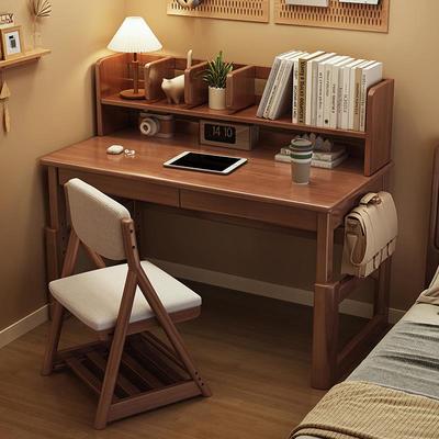 纯实木书桌可升降儿童学习桌简约办公桌家用小户型卧室学生写字桌