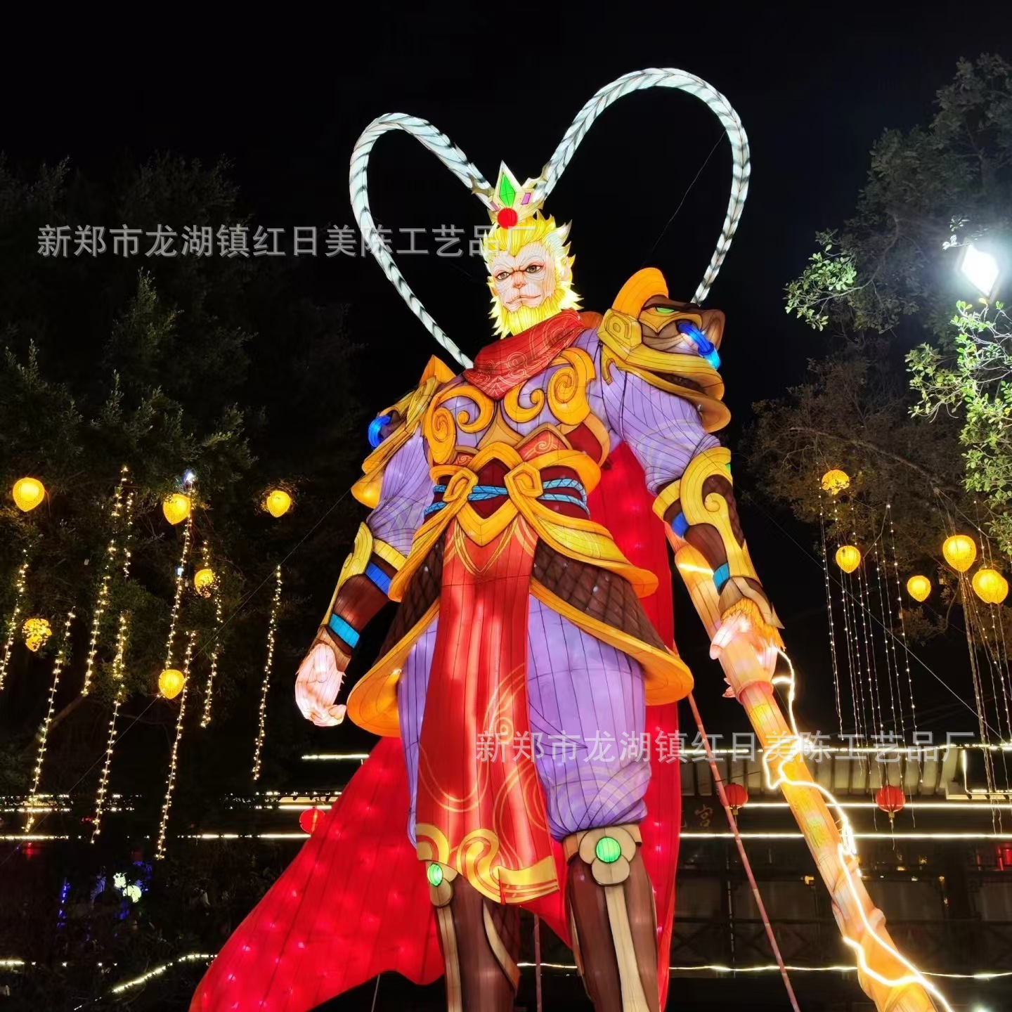 新款2025年自贡手艺大型花灯彩灯传统庙会造型非遗花灯黑神话悟空