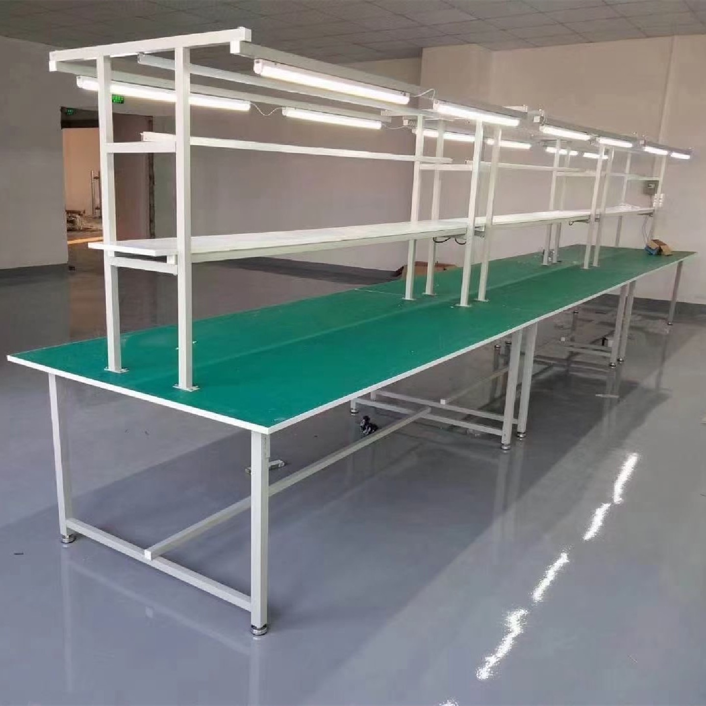 ll东莞工厂防静电工作台带灯铁架打包台车间生产线流水线工作台桌