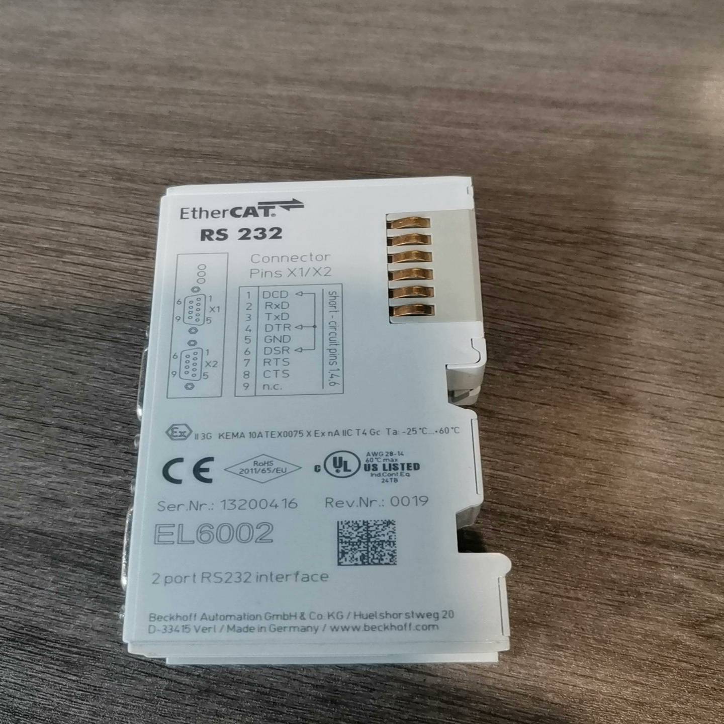 倍福拆机模块EL6002,成色如图,--议价商品