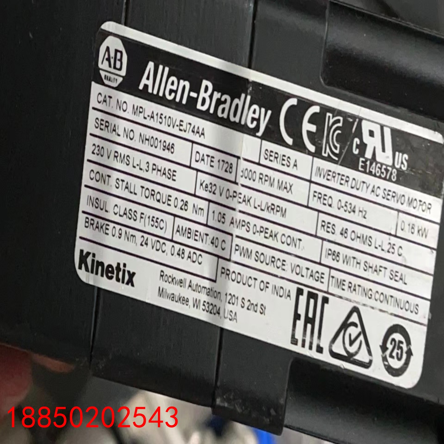 【请询价】AB伺服电机MPL-A1510V-EJ74AA跟MPL-A1