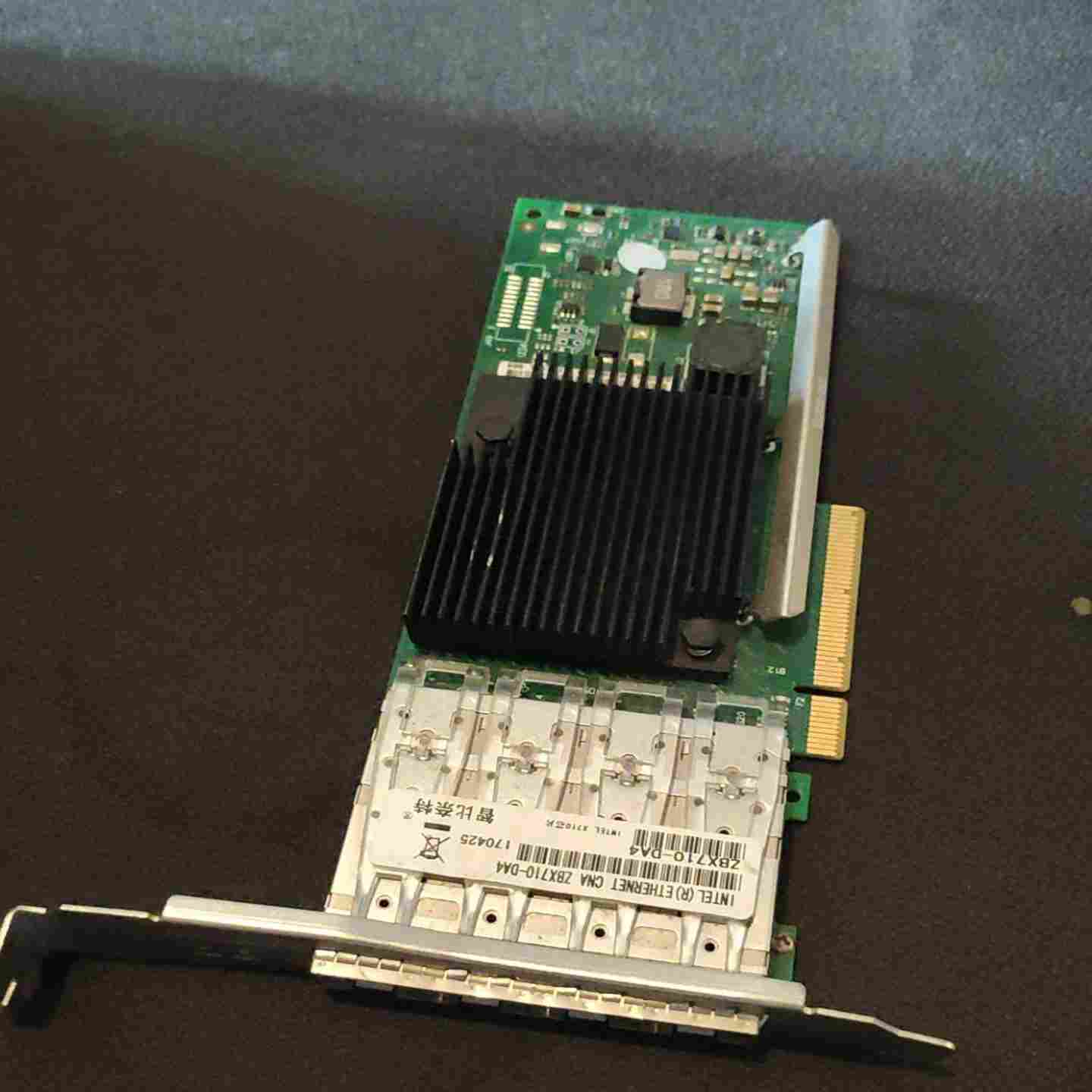 ZBNET智比奈特 万兆网卡ZBX710DA4 四端口光纤网【博航商行】