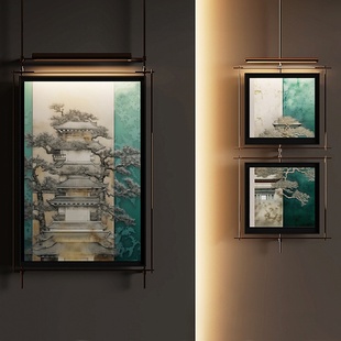 壁灯装 中古风美式 饰画氛围灯销售部酒店玄关高档挂饰复古壁画灯