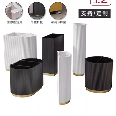 铁艺桌腿支架岩板岛台餐桌茶几底座半圆圆形罗马柱吧台支撑脚铁艺