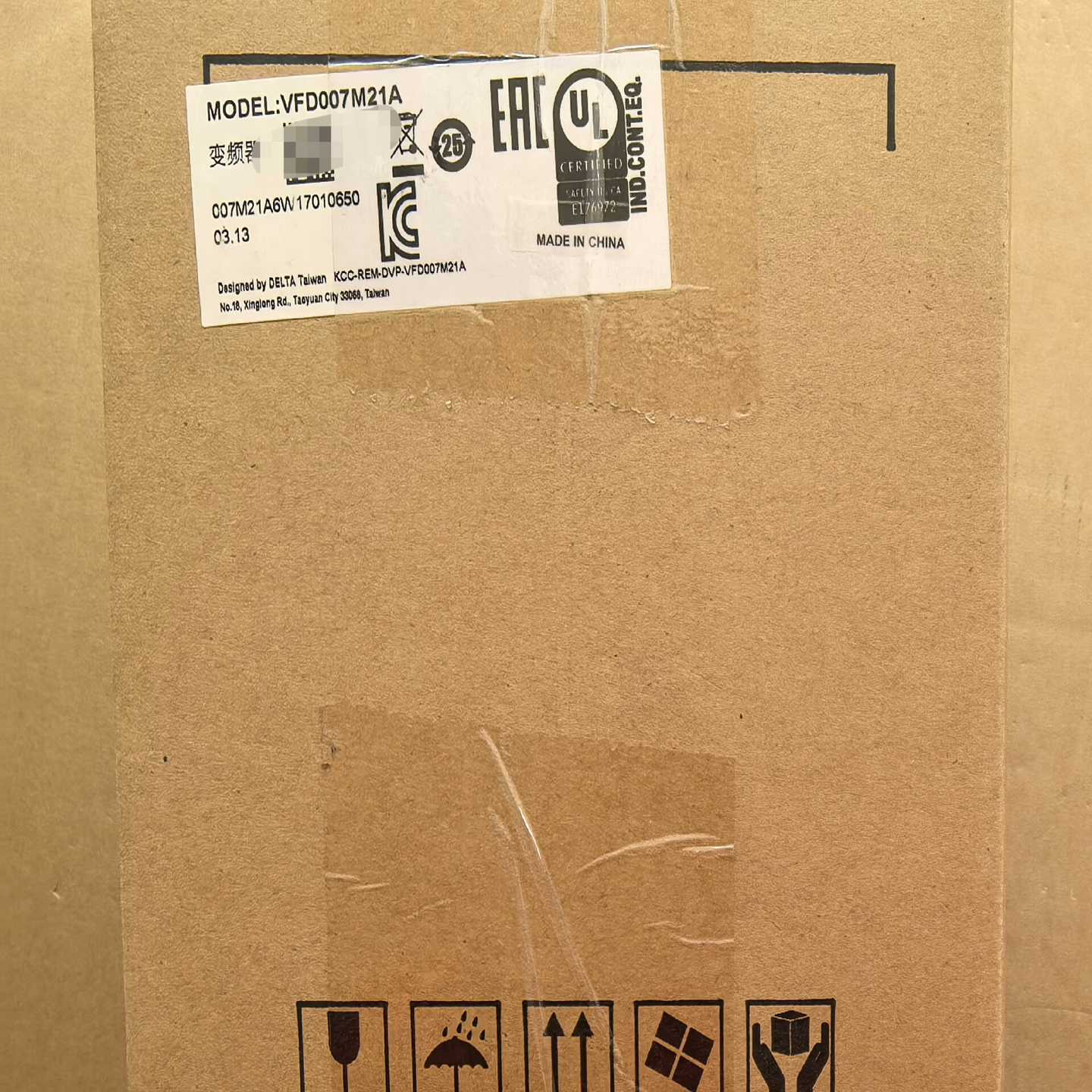 询价台达变频器VFD007M21A库存0.75KW/22