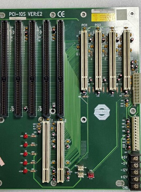 iEi威达PCI-10S VER:E2工控机底板，实物图功能【议价】