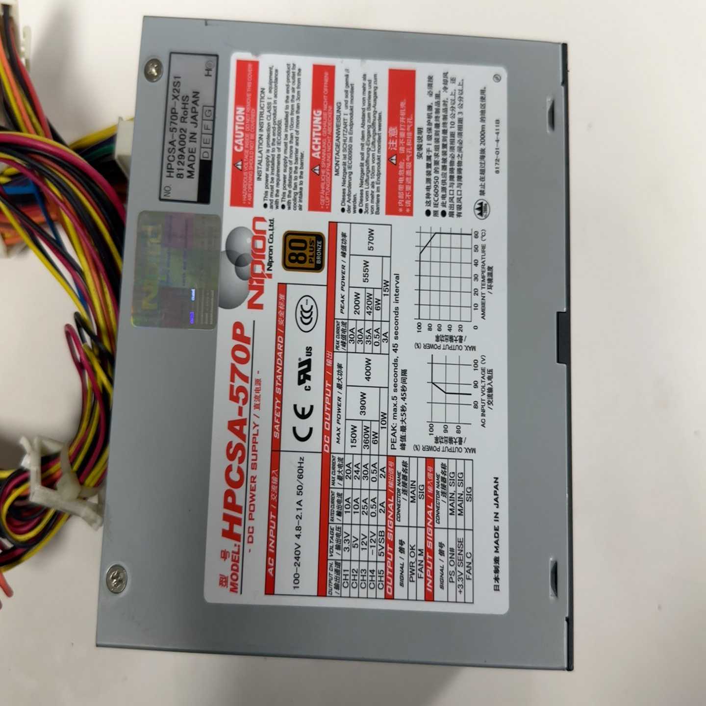 （议价）Nipro日本HPCSA-570P电源HPCSA-570