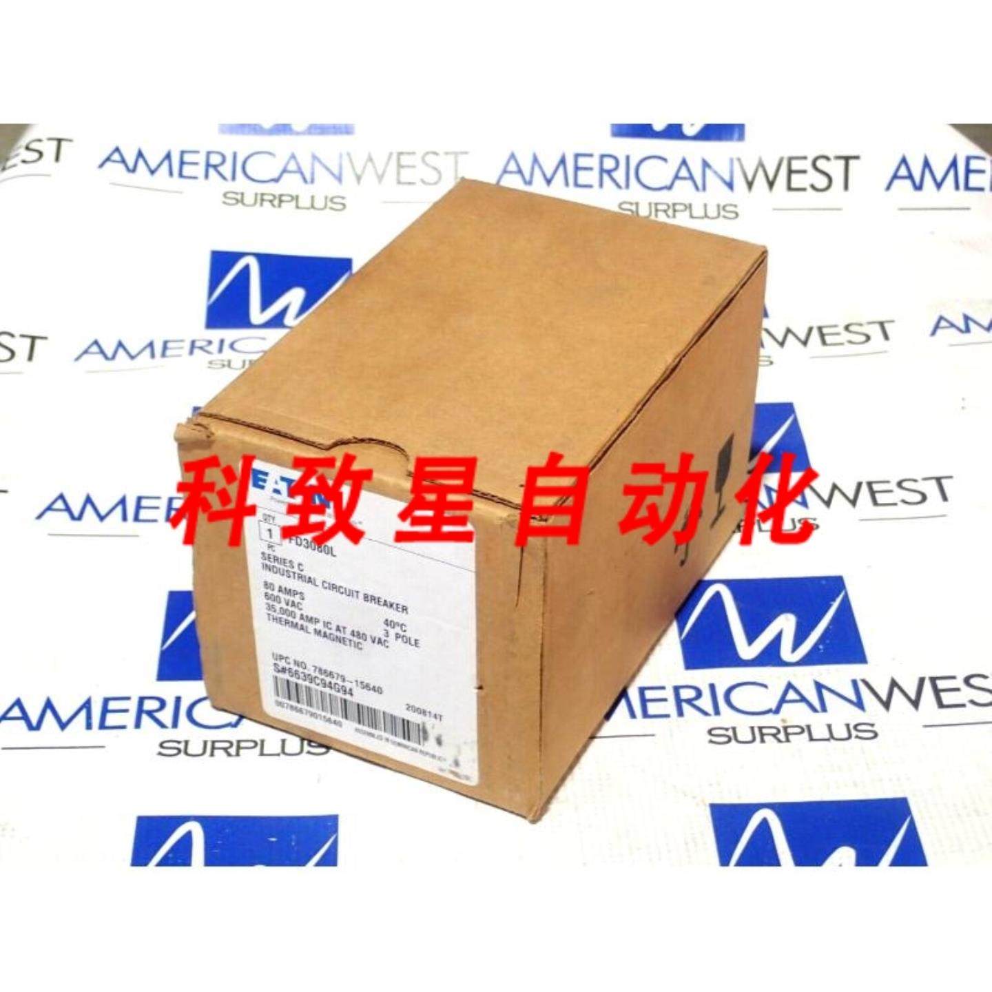 工业配件FD3080L 3极80安培 600伏35KA 480V断路器FD3080