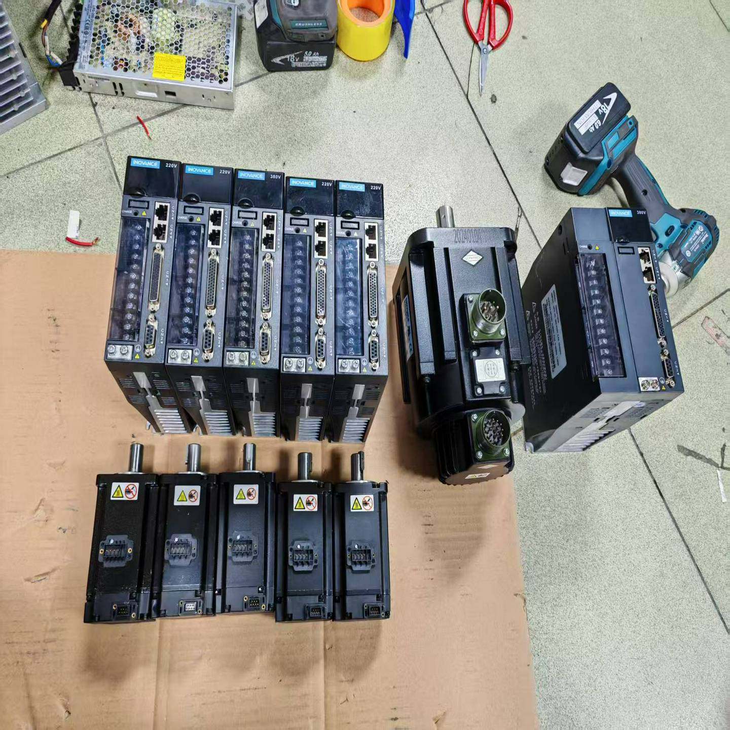 出售汇川Inovance伺服电机和驱动器套装，400W功率，{议价}