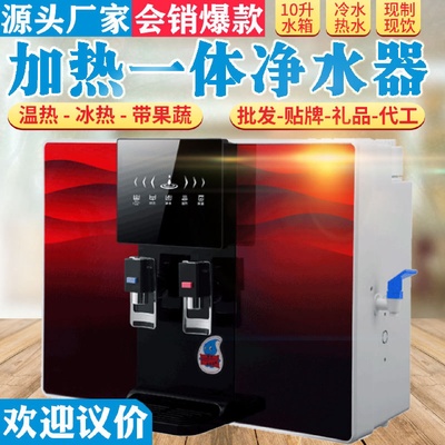 加热一体机净水器家用五级RO反渗透厨房冰热台式直饮会销饮水机