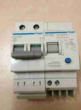 议价-HAGER/海格2P40A漏电保护断路器30mA空气开关MqC240P+BD24