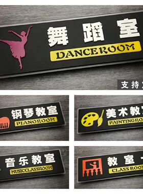 创意亚克力班级教室门牌学校幼儿园培训机构舞蹈美术钢琴音乐教室