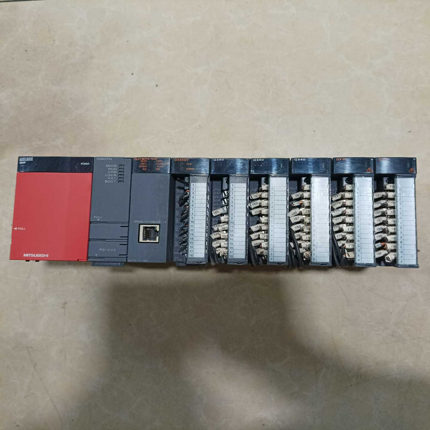 议价拆机一套Q系列模块QJ71E71-100，Q61P,Q02C