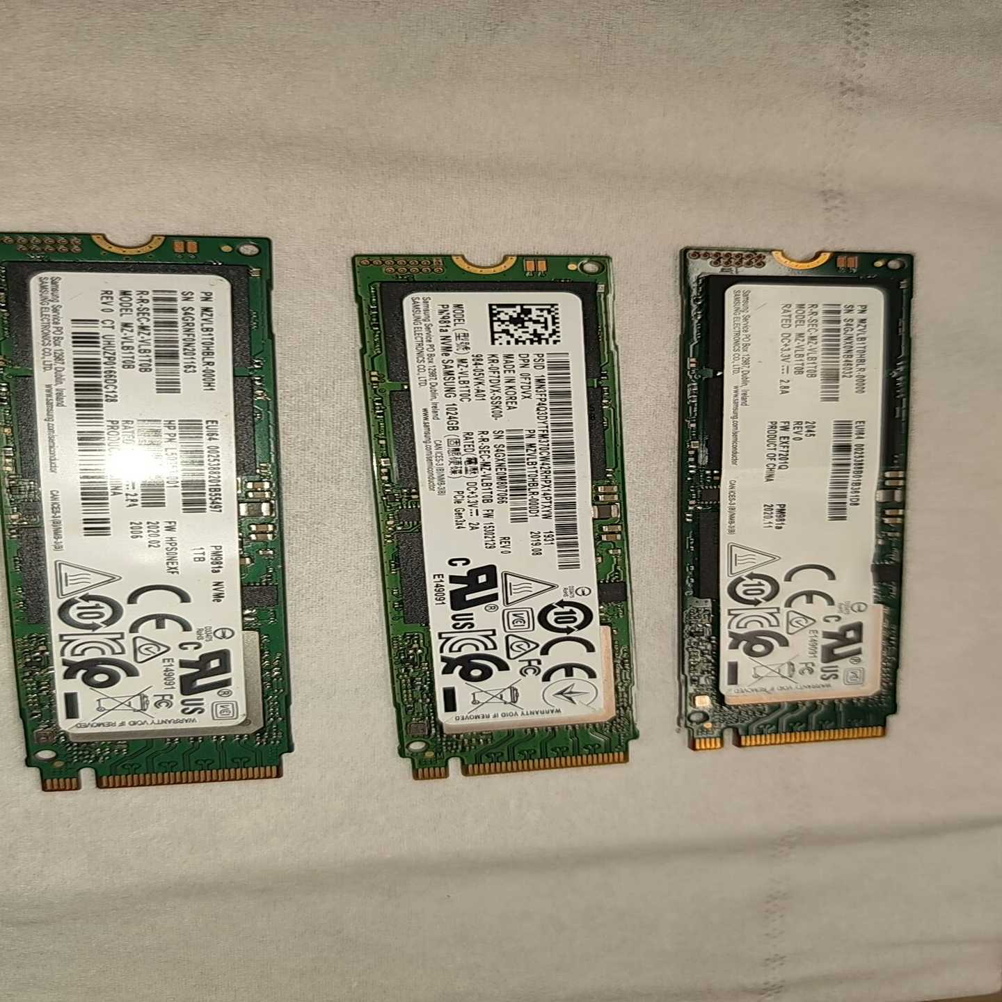 现货20条左右Samsung三星pm981a1tb--议价商品