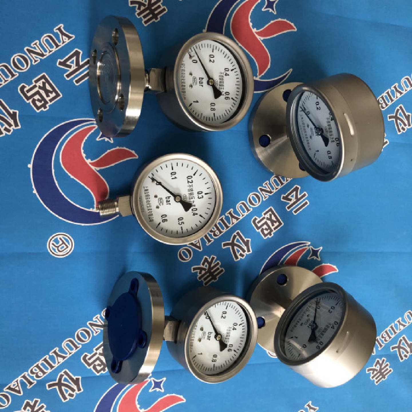 YTP-100隔膜压力表0-1.6mpaDN32远传隔膜压力表