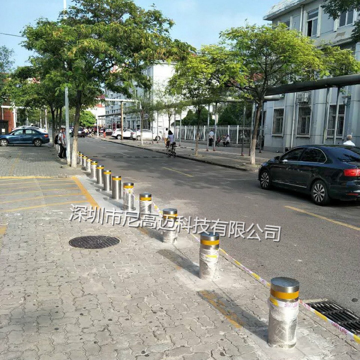 供应公园广场不锈钢防护升降柱小区地桩升降柱阻车器宁夏升降地柱