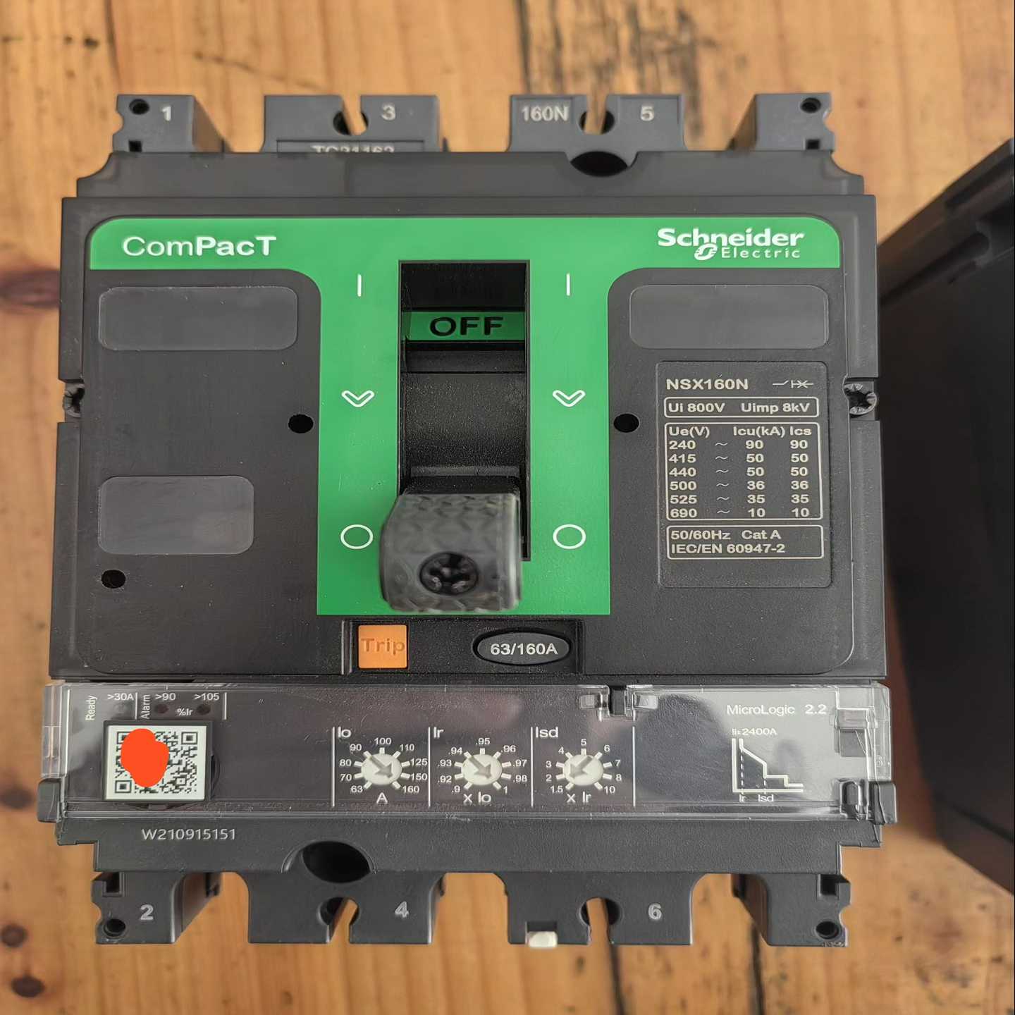 塑壳断路器NSX160N3P160AMIC2.2电询价