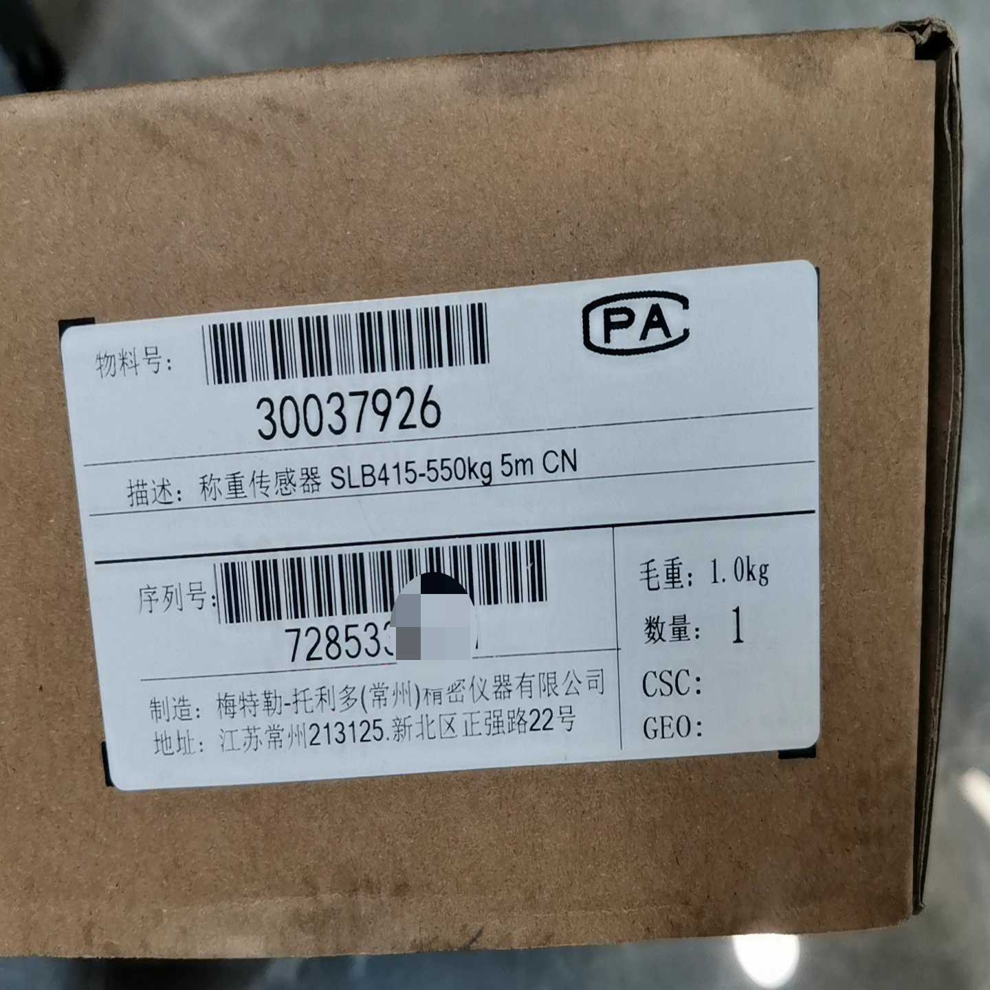 全新梅特勒-托利多称重传感器SLB415-550kg，5米长--议价商品