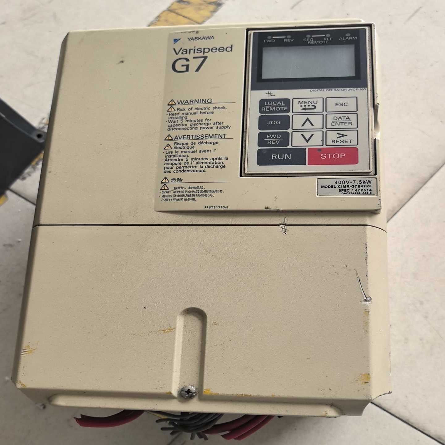 安川变频器7.5KWCIMR-G7B47P5，已询价