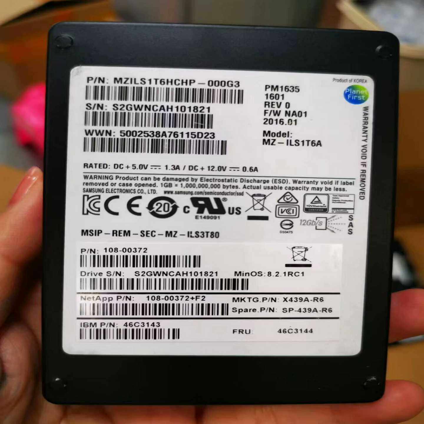 netapp1.6tbsasSSD固态硬盘x43--议价商品