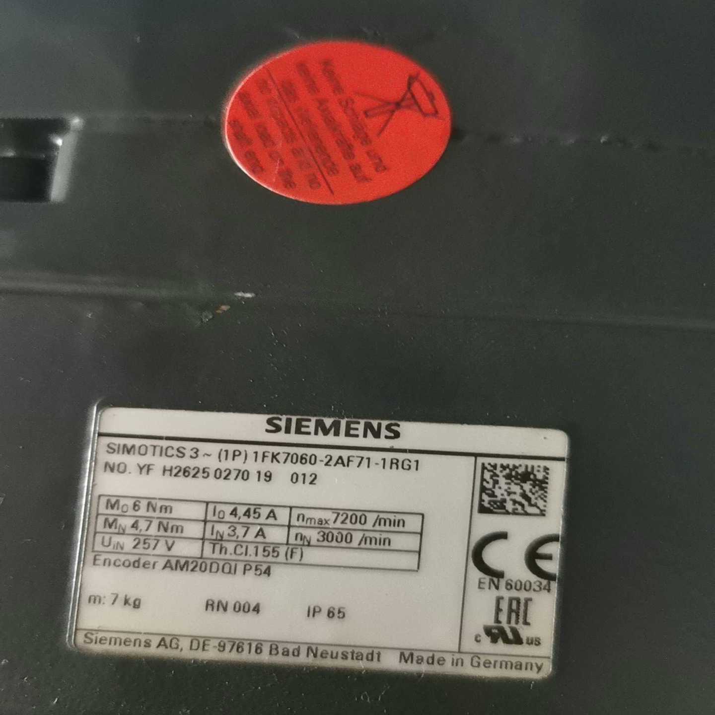 1FK7060-2AF71-1RG1 电机（电子设备）