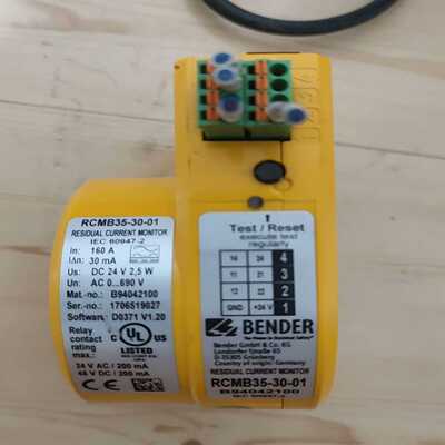 BENDER本德尔RCMB35-30-01实物拍照，功适用