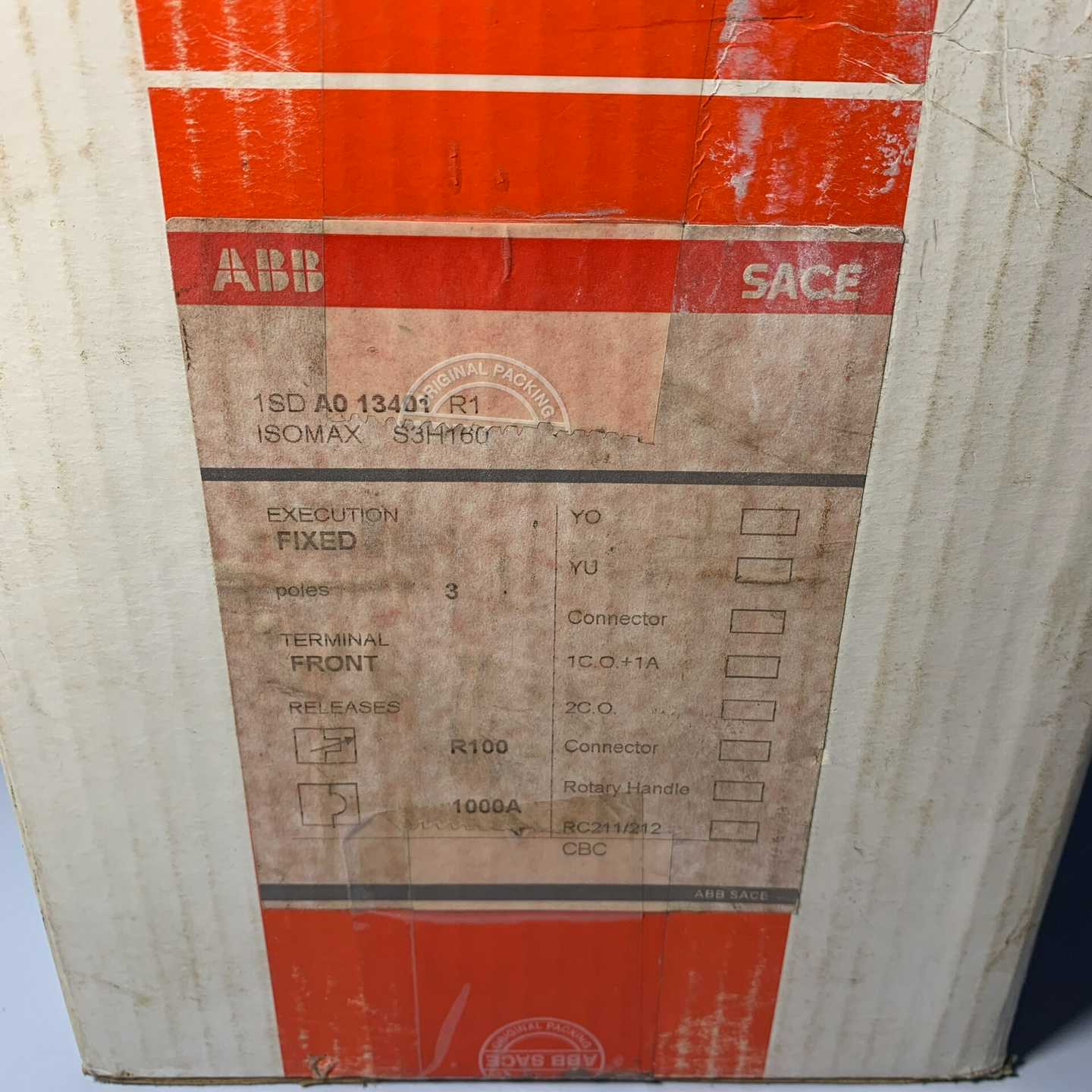 断路器S3H1603P100A库存8台询价