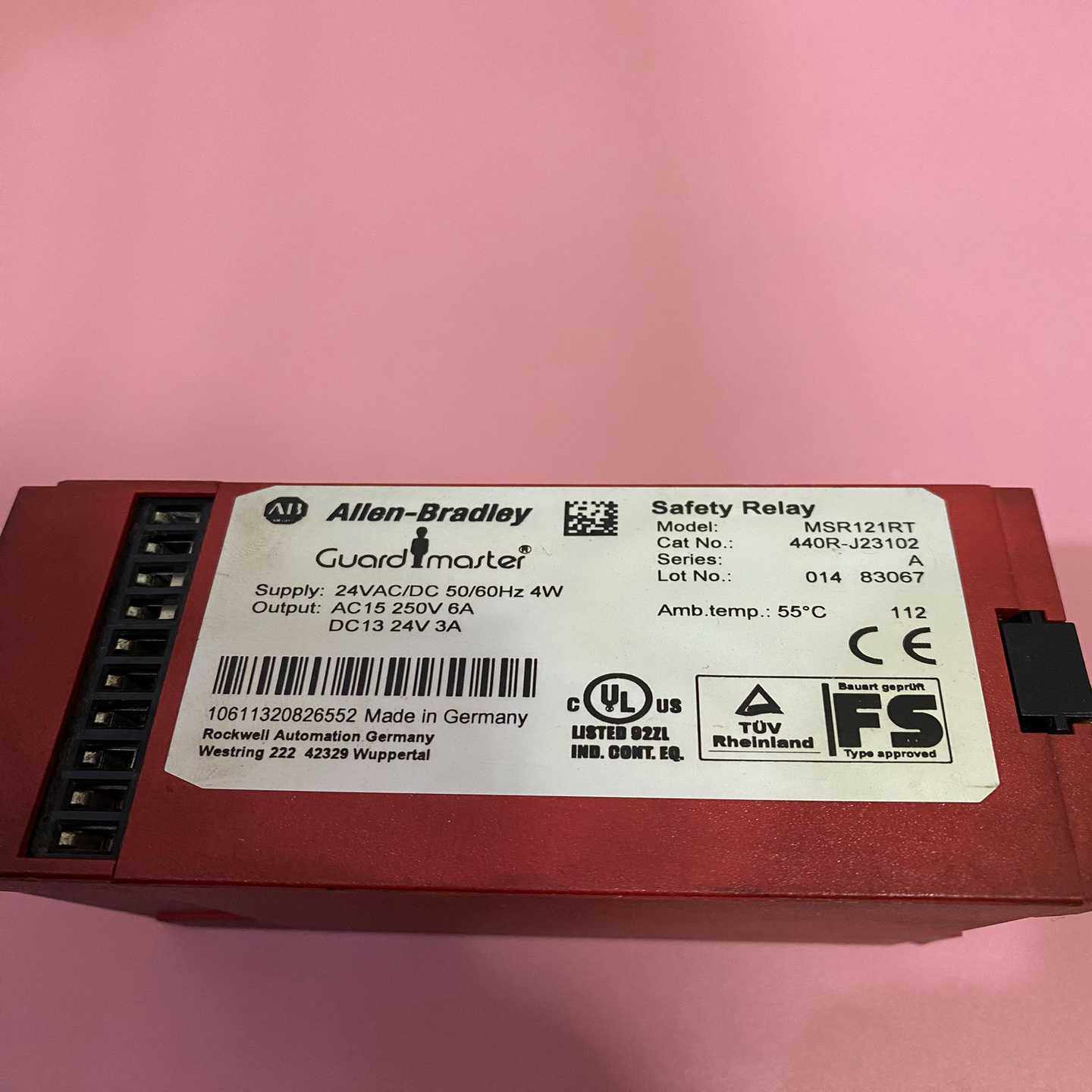 罗克韦尔安全继电器MSR121RT货号440R-J23102询价
