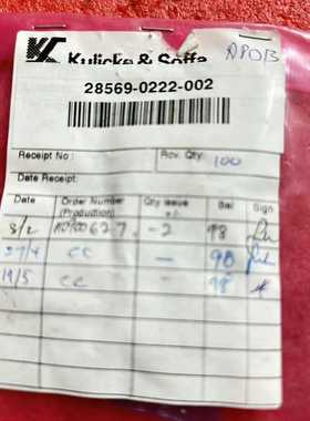 Kulicke&Soffa配件，型号28569-0222--议价商品