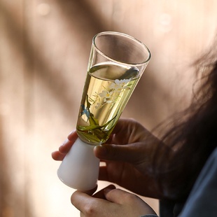 艺盛堂高硼硅高足茶杯家用玻璃杯耐高温主人杯高档纯手工品茗杯