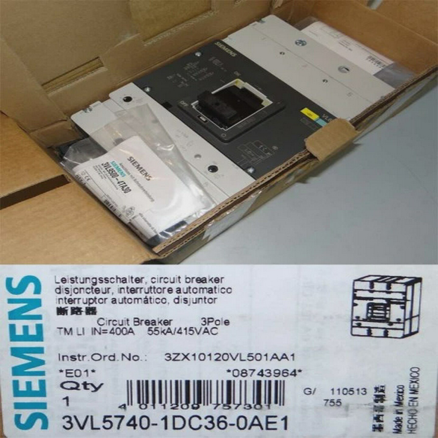 Siemens3VL5740-1DC36-0AE13VL5740-1DC36-0AE1E:01Leists.