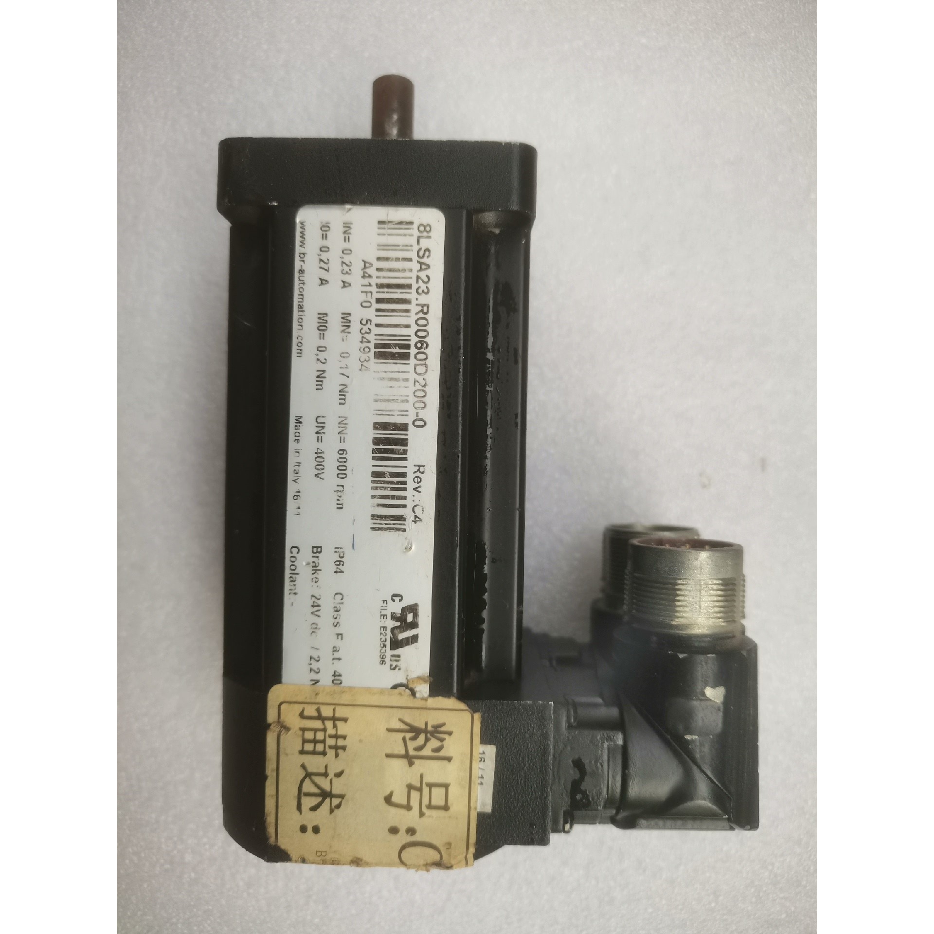 贝加莱8LSA23R0060D0200-0伺机电机实物拍