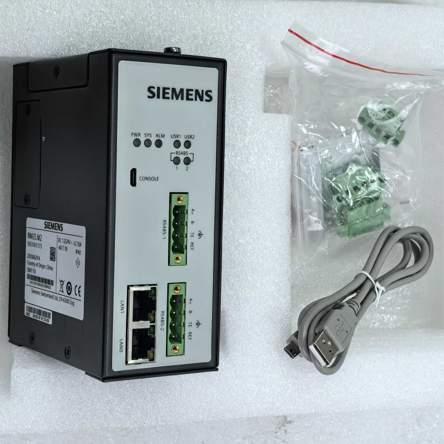 SIEMENS西门子RWG5.M2网关控制器，全新原装，带包--议价商品