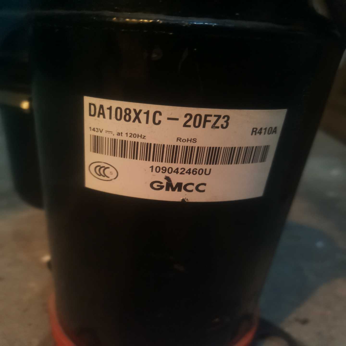 (工仔机械)美芝DA108X1C-20FZ3变频压缩机