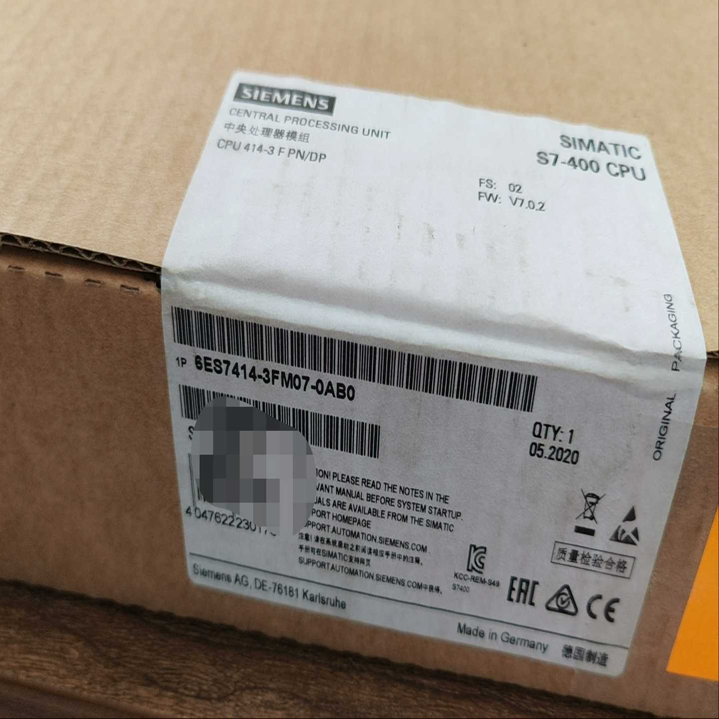 6ES7414-3FM07-0AB0未开封议价～（佳毅工控）
