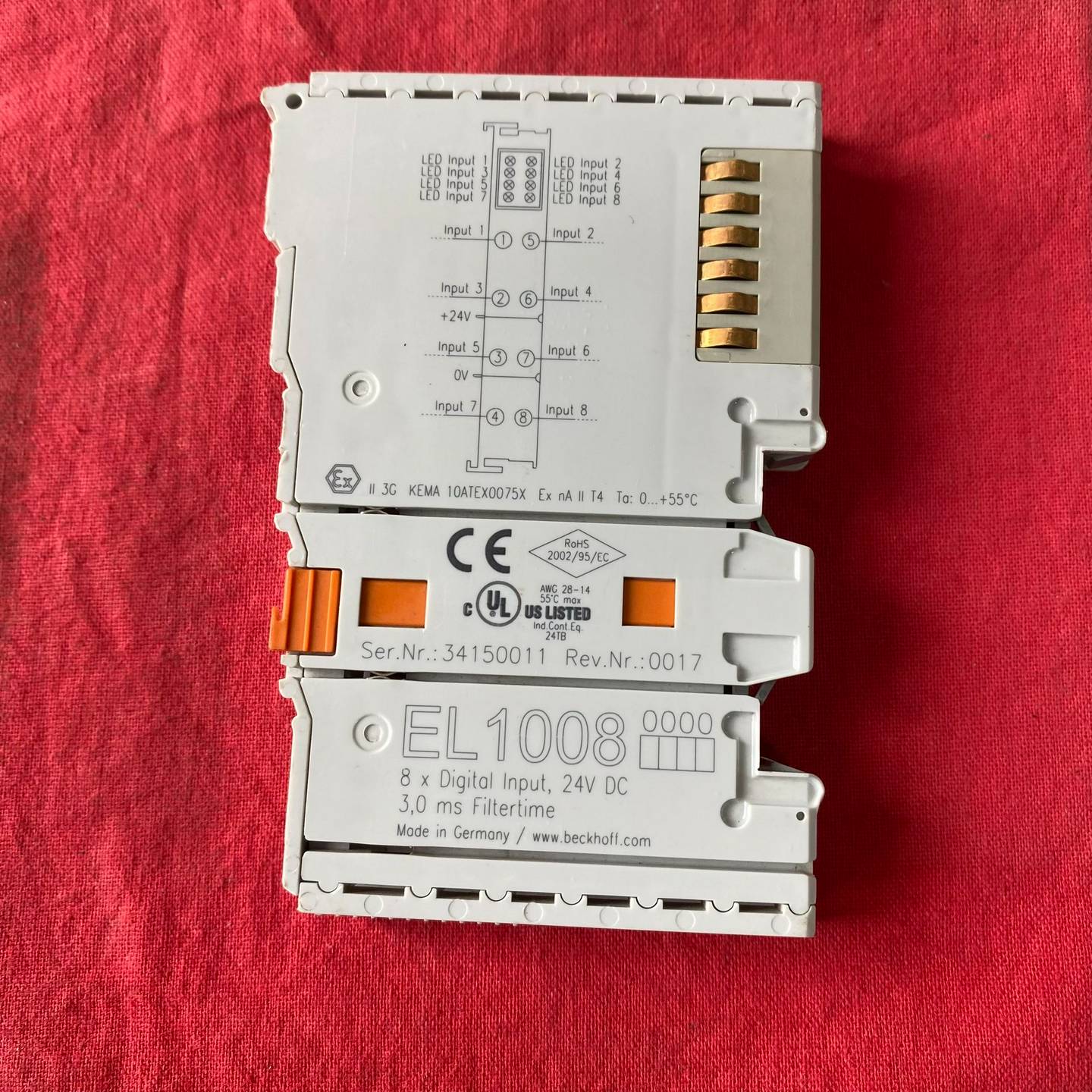 （特价处理）BeckhoffEL10088路数字输入模块--议价商品