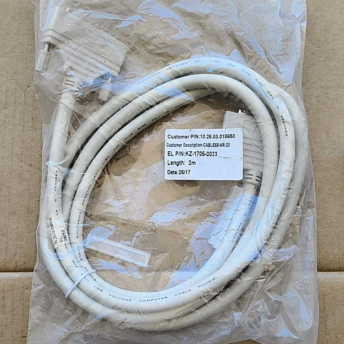 全新雷赛电缆线CABLE68-NP-20长度2m--议价商品