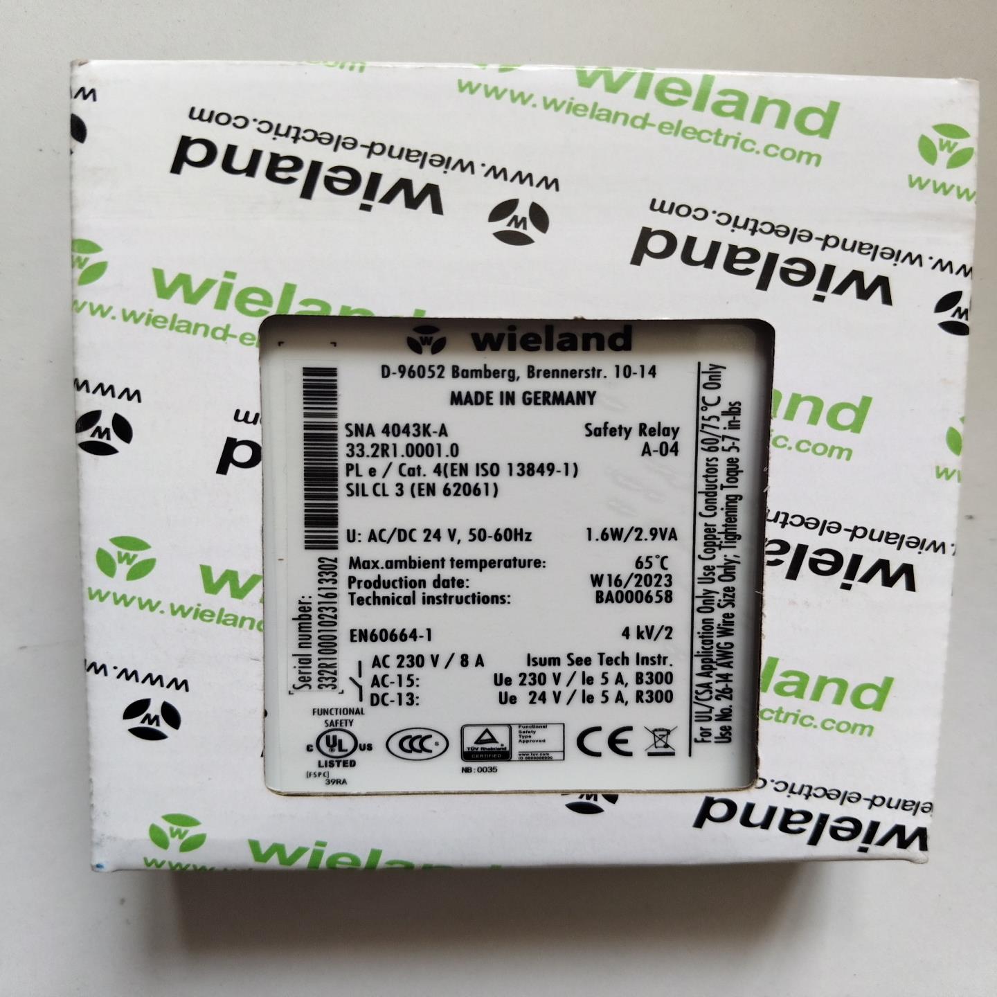 SNO4062K-Awieland德国威琅安全继电器