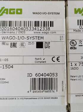 WAGO万可模块750－1504750－1405【询价】