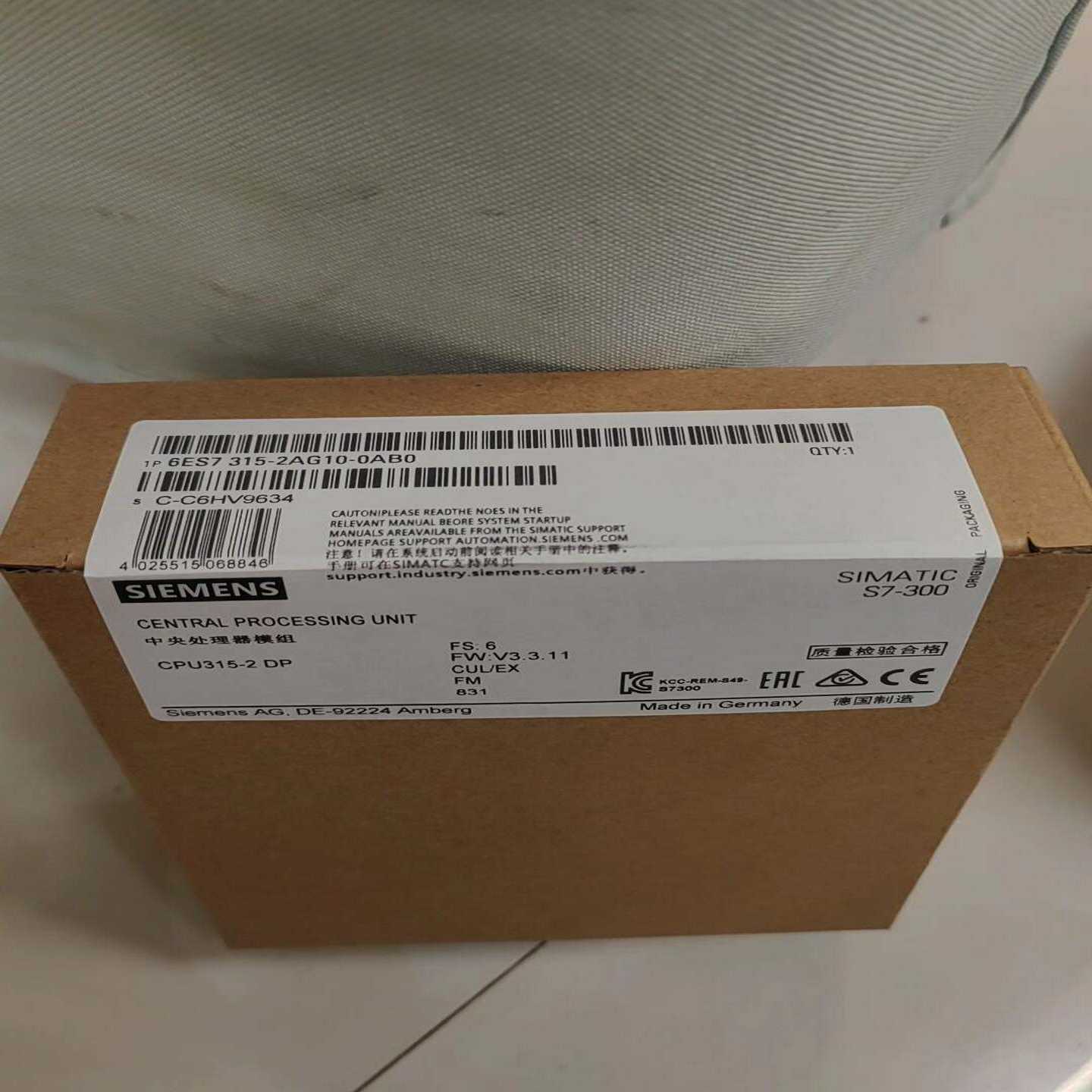 6ES7315-2AG10-0AB0西门子315-2DP全新--议价商品