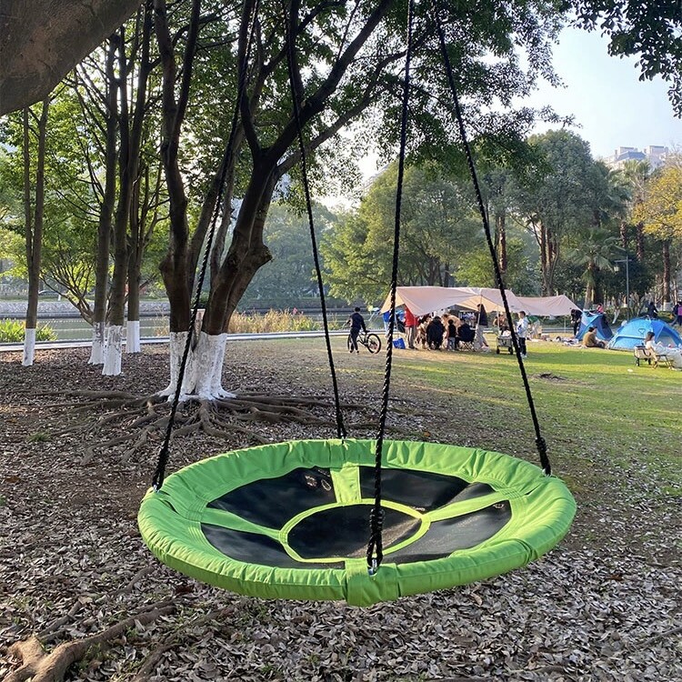 户外圆盘秋千室内庭院悬挂吊床吊椅幼儿园景区公园儿童圆形荡