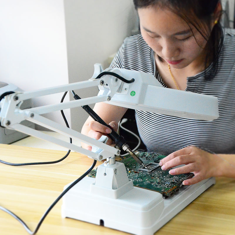 韧跃台式放大镜带LED灯光亮度可调高倍高清20倍30倍老人阅读10